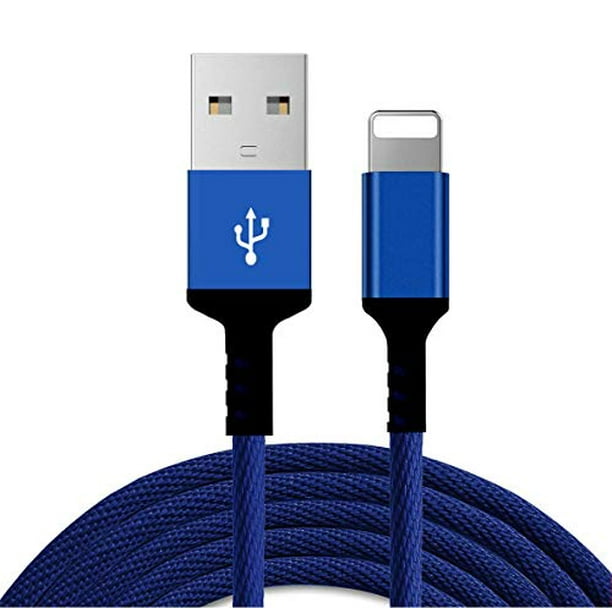 Round USB Data Cable Can Be Charged and Data Transmission Synchronous Fast Charging Cable-White Daisies On Blue Wooden Background Charging Cable 